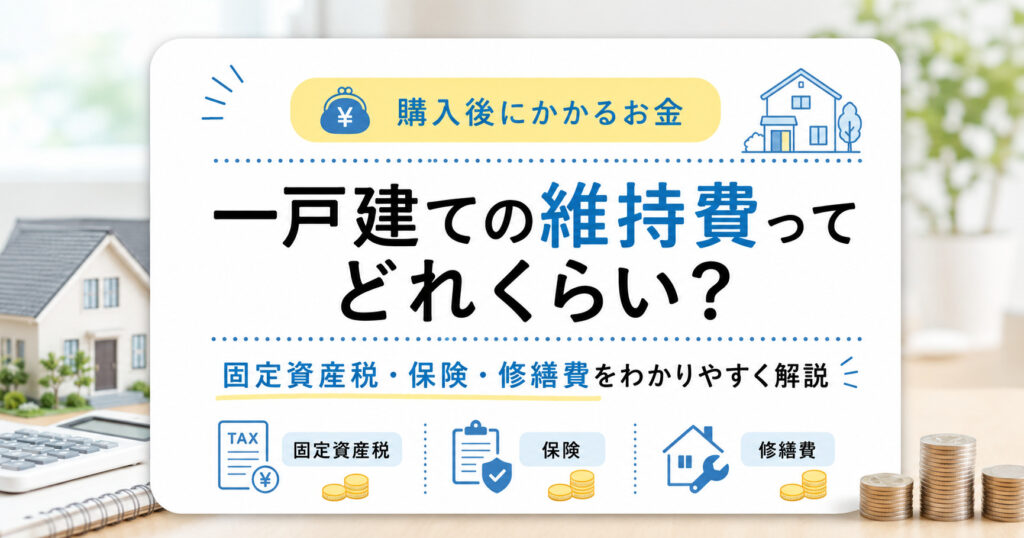 一戸建ての維持費はいくら？住宅ローン以外にかかるお金と備え方